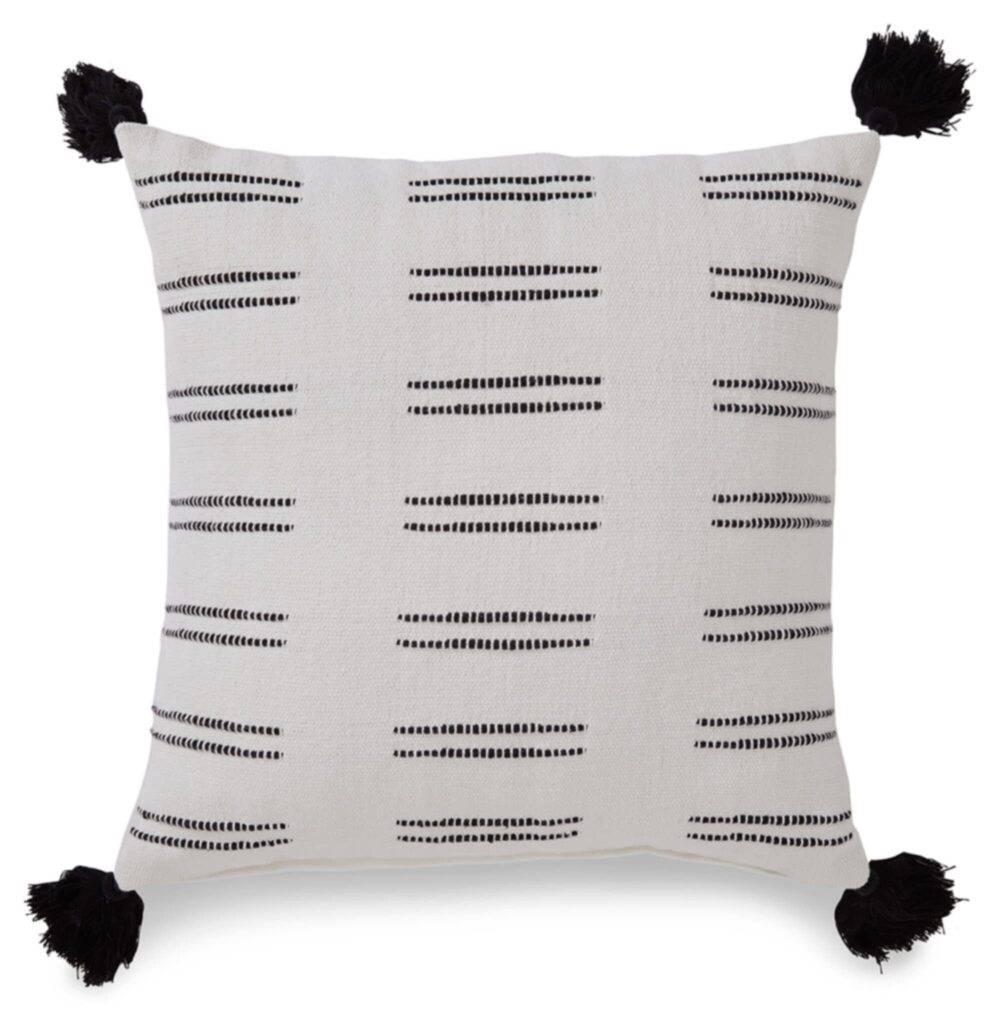 8101 Mudderly Casual Square Cotton Pillow with Stripe Design 20" x 20"
